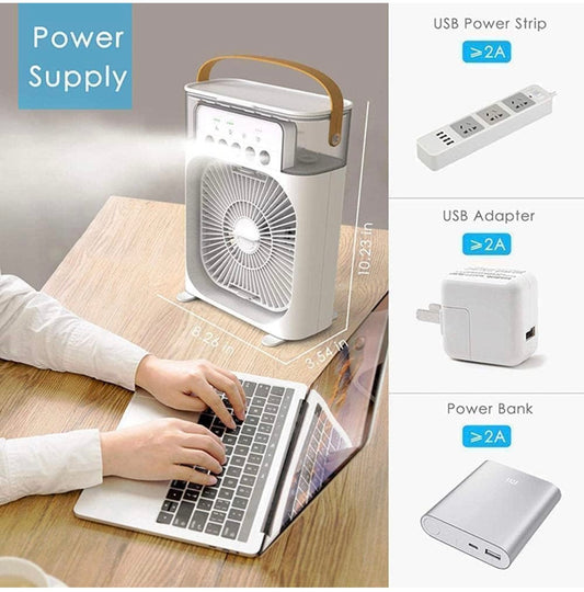 Mini AC fan cooler/mist spray
